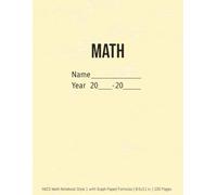 Math Notebook HACS style with Graphing Paper and Math Formulas for Geometry, Algebra 1 & 2: Math Long Written Response Support and Tips | Basic Math ... | 100 pages | 8.5x11 inches Math Notebook