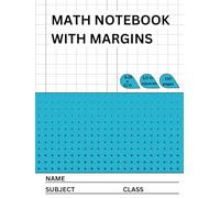Math Notebook With Margins: 1/2 Inch Squares Graph Paper Composition Notebook with Center Margins, 2 Squares per Inch, 150 Pages, Large 8.25 x 11 in ... for Math, Science, Engineering & Schoolwork