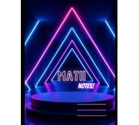 Math Notes | Neon Geometric Notebook for Students | Cool Aesthetic Study Journal