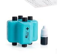 Math Roller Stamp | 4 in 1Math Stamp Roller | Randomized Addition, Subtraction, Multiplication & Division Practice Set | Roller Digital Teaching Stamps with Refill Ink | Classroom & Home Use (Blue)
