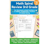 Math Spiral Review 3rd Grade: Daily Math Practice Workbook for Kids Ages 8-9 | Spiral Review of Addition, Subtraction, Multiplication, Division, ... 3rd Grade Math Worksheets and Skills Practice