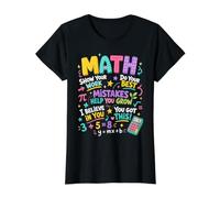 Math Teacher Classroom Learning Back To School Maglietta con Stampa Grafica Economica, Donna, Nero, XL