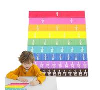 Math Teaching Fraction Strips - Colorful Fraction Tiles Strips | Preschool Kids Educational Activity For Girls Boys Home Learning Math Manipulatives Improve Fine Motor Skills Counting Fractions | Hand