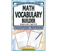Math Vocabulary Builder: Word Search & Crossword Puzzles for Grades 4-6 (ages 9-12)