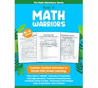 Math Warriors: Fifth Grade Math Workbook for Ages 10-11 with Multi-Digit Operations, Fractions, Decimals, Coordinate Planes, Graphs, Percentages, ... Area, Volume, and Problem-Solving Activities