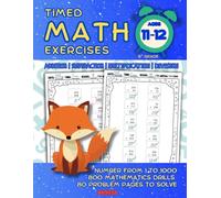 Math Workbook Exercise 6 Grade Practice Work with Additinon, Subtraction, Multiplication, Division, 11 12 age , Single, Double and Triple Digit: ... daily repeat and Learn by repetition, Refresh