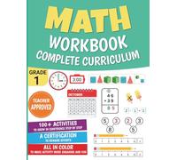 Math Workbook - Grade 1 - Complete Curriculum: Activity Book for kids Ages 6 -7
