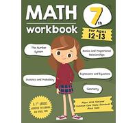 Tuebaah Math Workbook Grade 7 (Ages 12-13) (Tascabile)