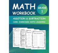Math Workbook of Addition and Subtraction Exercises for Grades 1-2 With Answer Key: 1-digit and 2-digit Addition and Subtraction Workbook for 1st and ... Workbook with 1200+ Exercises|90 Worksheets