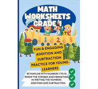 Math Worksheets Grade 1: Fun & Engaging Math's ADDITION AND SUBTRACTION Practice for Young Learners