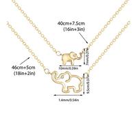 MATHA MAGAZZA CAZACE Set Set CACCOLA SINESTONE Big Elefante Little Elefante Sinestone Collana Abito a mia Figlia alla mia Catena di Mamma con la Lettera n