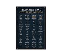 Mathematical Formula Poster Probability Statistics Symbols Chart for Math Teacher Student Classroom Office Decor(Unframed,16X24inch(40X60cm))