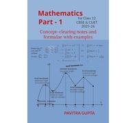 Mathematics for class 12 (CBSE & CUET) Part-1: Concept-clearing notes and formulae with examples