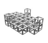 Mathematics Teaching Cube - 3D Printed Hollow Soma Puzzle for Education