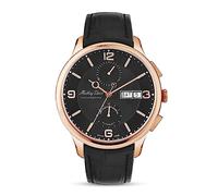 Mathey-Tissot Edmond Chrono H1886CHATPN - Orologio da uomo con cronografo automatico, quadrante nero, Cronografo