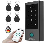 MATHFEL Smart Lock Sistema di accesso con impronta digitale e RFID - Serratura elettronica per porta d'ingresso, IP66, codice e transponder, serratura elettrica per esterni serratura automatica