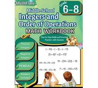 Mathflare Publi Integers and Order of Operations Math Workbook 6th t (Tascabile)