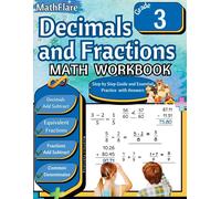 Mathflare Publishing Decimals and Fractions Math Workbook 3rd Grade (Tascabile)