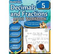 Mathflare Publishing Decimals and Fractions Math Workbook 5th Grade (Tascabile)