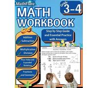 Mathflare Publishing MathFlare - Math Workbook 3rd and 4th Grade (Tascabile)