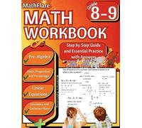 Mathflare Publishing MathFlare - Math Workbook 8th and 9th Grade (Tascabile)