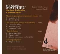 Mathieu, Rodolphe - Chamber Music
