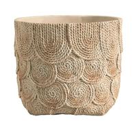 Mathilde M. Vaso OSA in cemento crema - grande modello - 31,5 x 31,5 x 26,5 cm