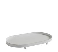 Mathilde M. Vassoio ovale in metallo bianco - 25 x 15 x 2,5 cm