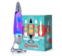 Mathmos Lampada lava Neo argento, testata come sicura per bambini | Lampade Viola e Turchese a bassa temperatura e con sicurezza integrata | Lava durevole riempita a mano in Gran Bretagna