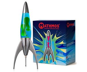 Mathmos Lampada lava razzo Telstar argento Inventori della lampada lava | Lampade Blu e Verde in metallo fuso cromato, riempite a mano in Gran Bretagna