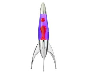 Mathmos Lampada lava razzo Telstar argento Inventori della lampada lava | Lampade Viola e Rosa in metallo fuso cromato, riempite a mano in Gran Bretagna