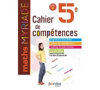 Maths 5e Myriade: Cahier de compétences