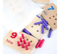 Maths Game - Children's Peg Board | Giocattoli di conteggio | Games for Home School Classrooms Teaching Aids | Math Manipolatives Pre School Early Learning Educational Materials
