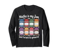 Maths Is My Jam Divertente Matematica Insegnante Studente Gioco di Parole Umorismo Maglia a Manica