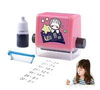 Maths Roller Stamp,Math Stamp Roller,Roller Digital Stamps,Addition Subtraction Multiplication Division Math Learning Stampses,Math Practice for Preschool & Classroom (Subtraction)
