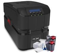 Matica MC210 Stampante per carte d'identità fronte/retro, stampante per badge con software gratuito e 2 nastri e 100 carte vuote, la migliore stampa di carte d'identità robusta e affidabile per tutti