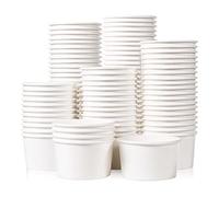 MATICAN Tazze per gelato di carta, 100 pezzi, usa e getta, ciotole da dessert per cibi caldi o freddi, 155,9 g, per feste da 155,9 g, per cocktail, per dessert, yogurt congelato, zuppa, bianco