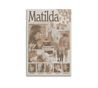 Matilda Classic Comedy Movie Poster Stampa su tela per soggiorno, casa, arte estetica, decorazione da appendere, nuovo regalo per la casa, decorazione moderna per la stanza, 50 x 75 cm