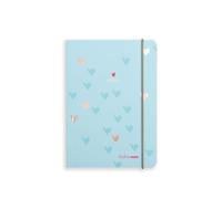 Matilda Moo Agenda 2025, formato A6, layout giornaliero per pagina, chiusura elastica, copertina morbida, carta da 80 g/m², dettagli in oro rosa, blu