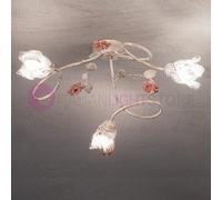 MATILDE Plafoniera in Ferro Battuto a 3 Luci Stile Rustico Arte Povera Classico