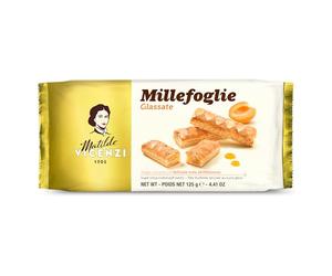 Matilde Vicenzi - Millefoglie Glassate di Matilde con Delicata Nota di Albicocca, Croccanti Pasticcini di Delicata Sfoglia, Fragranti e Friabili, Confezione da 125 gr