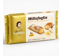 Matilde Vicenzi Millefoglie Snack con Crema Pasticcera, 5 Mini Snack di Pasta Sfoglia Ripieni e Incartati Singolarmente 125g