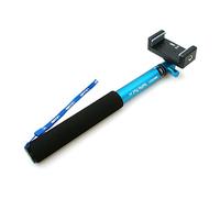 Matin Selfie Pod A5 - Bastone per selfie da circa 25 cm - 100 cm, per fotocamere smartphone da 5,5 cm - 9 cm (vite 1/4) con impugnatura non clip in blu