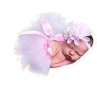 Matissa Neonato Tutu Abbigliamento Gonna Copricapo Fiore Foto Fotografia Prop Attrezzatura, Rosa