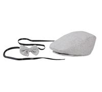 Matissa Set berretto e papillon per neonato, con berretto e papillon, cappello da golf Pageboy (beige), Multicolore