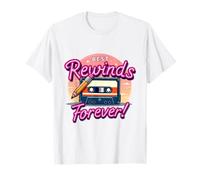 Matita a cassetta retrò Rewind Art Maglietta