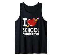 Matita a Forma di Cuore con Scritta «I Love School Counseling» Canotta