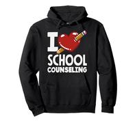 Matita a Forma di Cuore con Scritta «I Love School Counseling» Felpa con Cappuccio