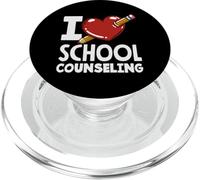 Matita a forma di cuore con scritta «I Love School Counseling» PopSockets PopGrip per MagSafe