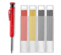 Matita carpentiere,Matite meccaniche,Matita mina,Matita falegname,1 matita falegname con 24 matite mine-Adatto per disegni architettonici e lavorazione del legno,utensili da disegno